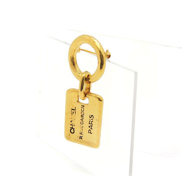 中古良品】シャネル ブローチ CAMBON 31 ル カンボン プレート GP 
