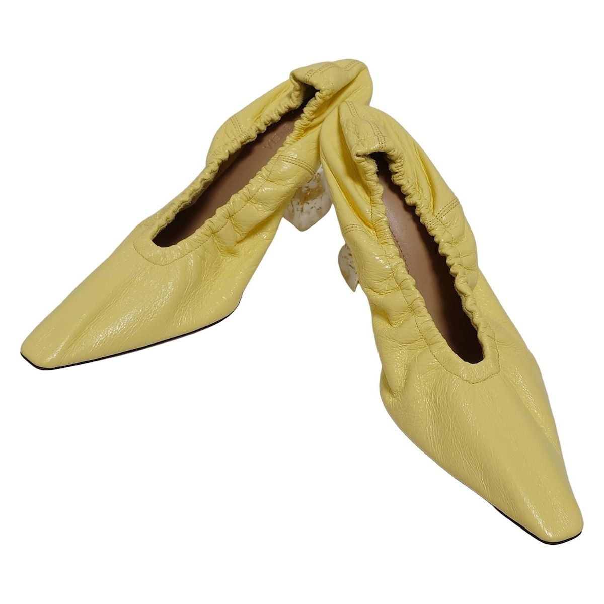 BOTTEGA VENETA ボッテガヴェネタ パンプス 36 レディース - イエロー レザー