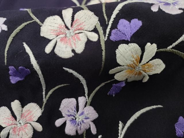 平和屋着物●女性　行灯袴　刺繍　草花文　銀糸　卒業式　洗える着物　AAAX5816cs 平和屋着物○女性 行灯袴 刺繍 草花文 銀糸 卒業式 洗える着物