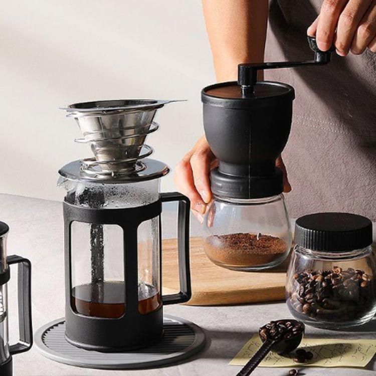 ハンドミルコーヒー豆グラインダー粉砕機小型携帯手動研磨機 豆
