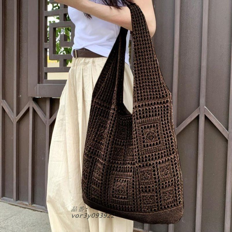 編みバッグ miniministore トートバッグ 編みバッグ ニットバッグ夏