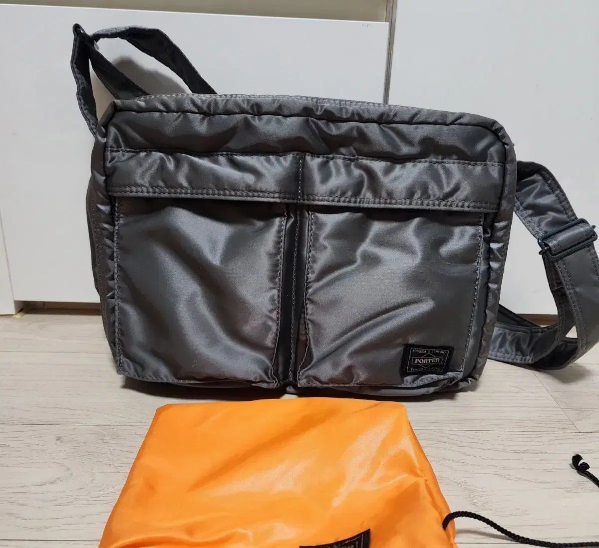 Porter ポーター タンカー ショルダーバッグ L ラージ シルバーグレー