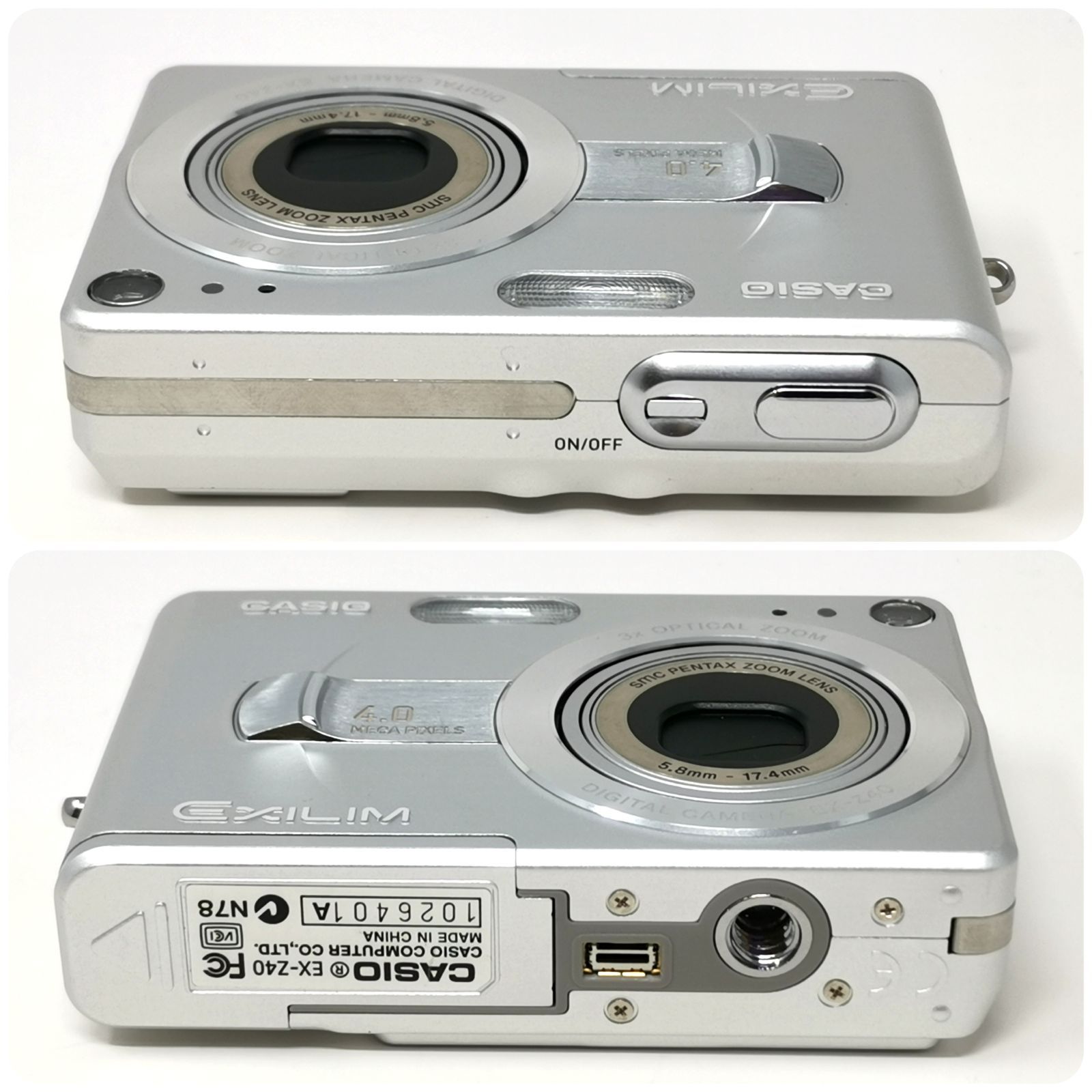 カシオ EXLIMEX-Z40 デジカメ エクシリム シルバー 充電器ないため動作