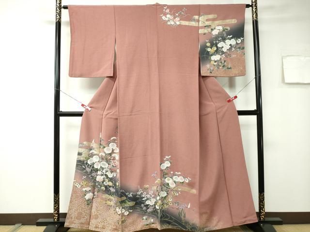 予約販売品】 美品 袋帯 逸品 【中古 正絹 六通 灰色 刺繍 金