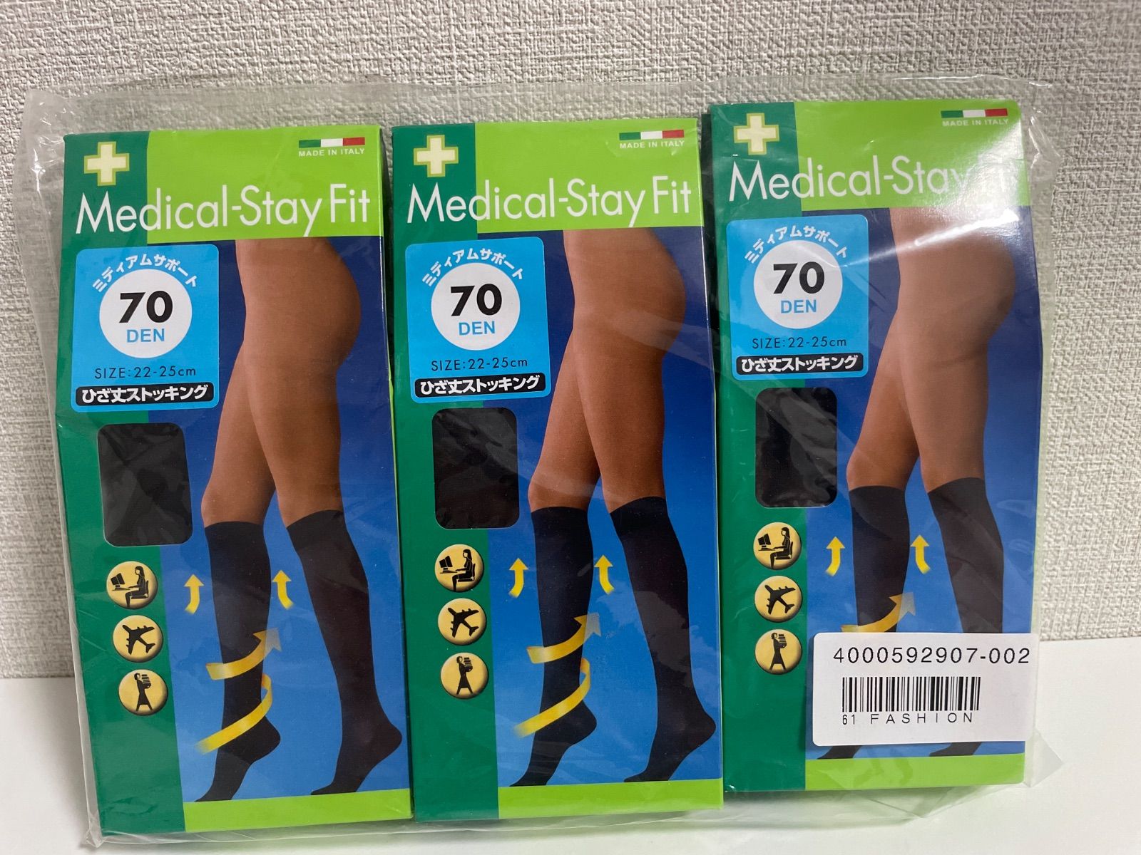 Medical-Stay Fit ひざ丈ストッキング140DEN 22〜25cm メディカル ステイフィットひざ丈ストッキング 140denヌーディー