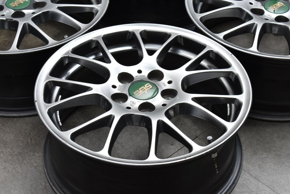 BBS 17インチ【リペアベース用】プリウス PCD100 スバル【RE5005】ハチロク 86 カローラ ウイッシュ インプレッサ レガシィ VW ゴルフ アウディ 中古キズ多 4本 RE BBS 17インチ【リペアベース用】プリウス PCD100 スバル【RE5005