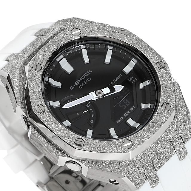 G-SHOCK GA2100 メタル カスタム フロステッド ラバーバンド