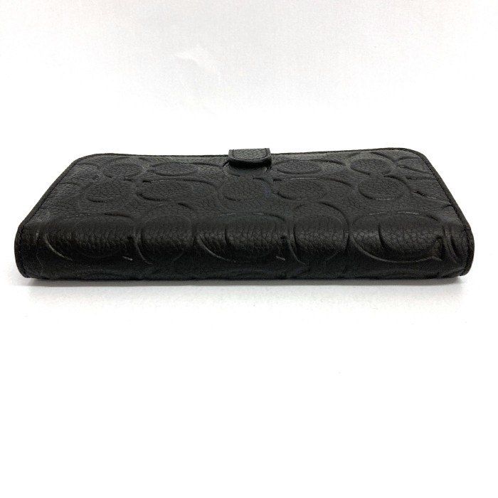 ☆COACH コーチ iphone13 Pro Max ブックタイプケース EMBOSSED Black