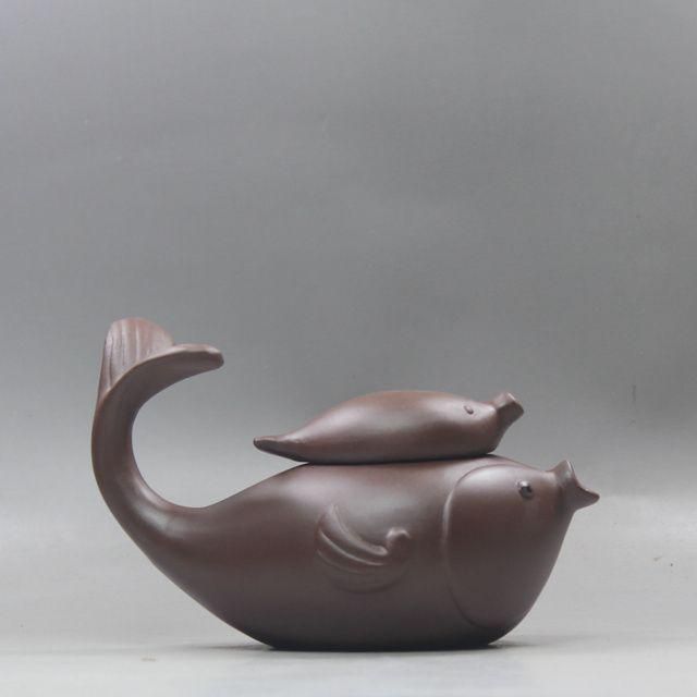 双魚紫砂壺 中国古美術 紫泥急須・茶壺・茶道具 - メルカリ