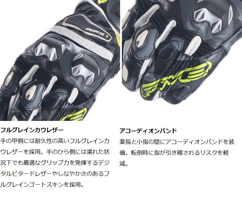 FIVE ファイブ グローブ FIVE RFX1 BLACK/WHITE Mサイズ グローブ