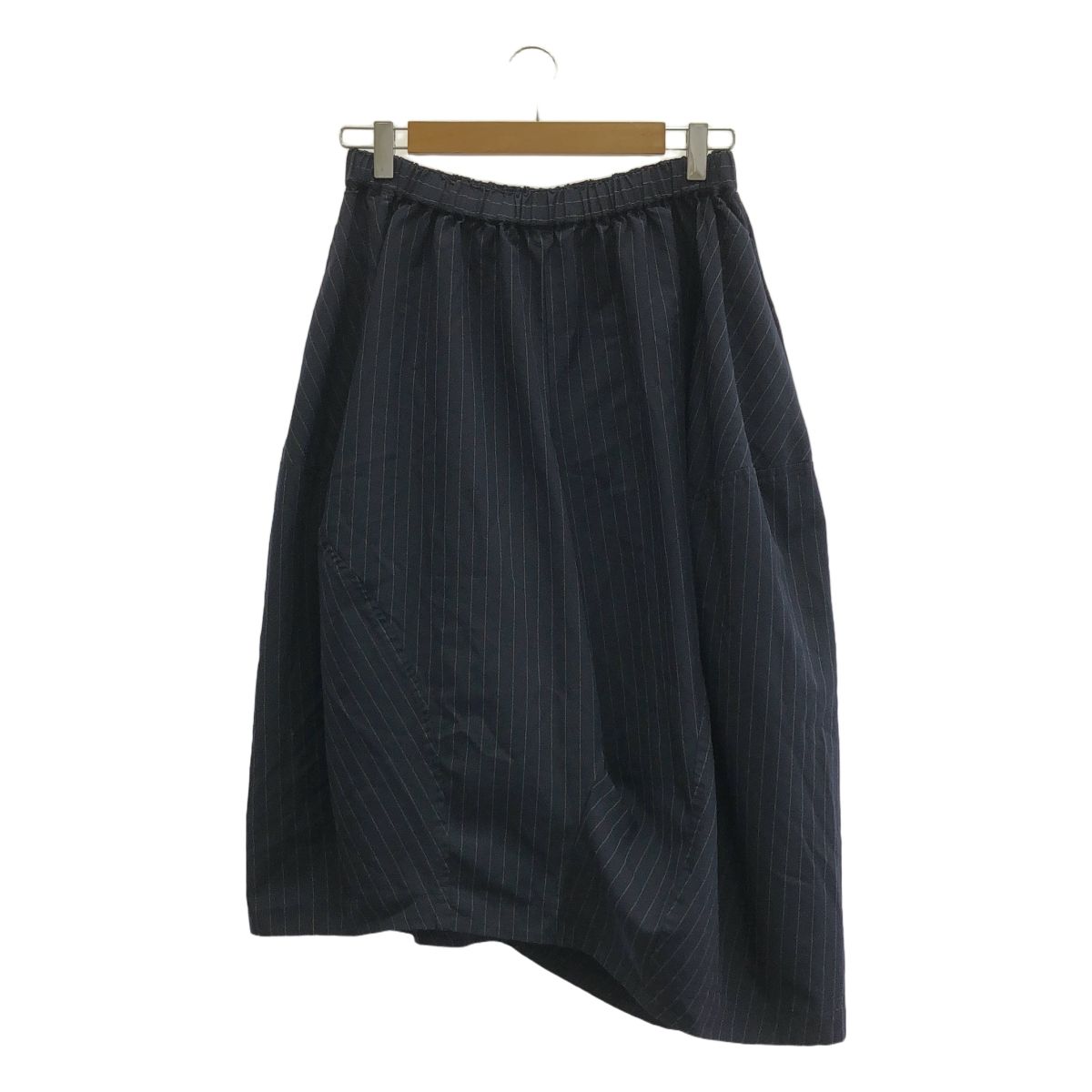 COMME des GARCONS COMME des GARCONS | コムコム | 2014AW | 特殊加工 ストライプ バルーンパンツ | S | ネイビー|ホワイト | レディース