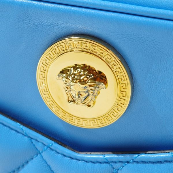 新品★定価10.2万 VERSACE ヴェルサーチ バッグ レディース  イタリア製 キルティング ショルダーバッグ レザー チェーン