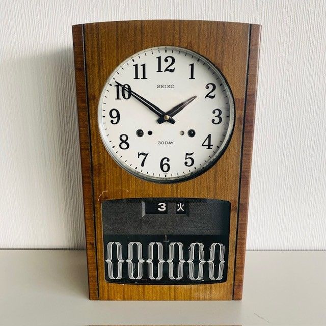 セイコー 1ヵ月巻掛時計 アンティーク SEIKO 古時計 カレンダー 30DAY 