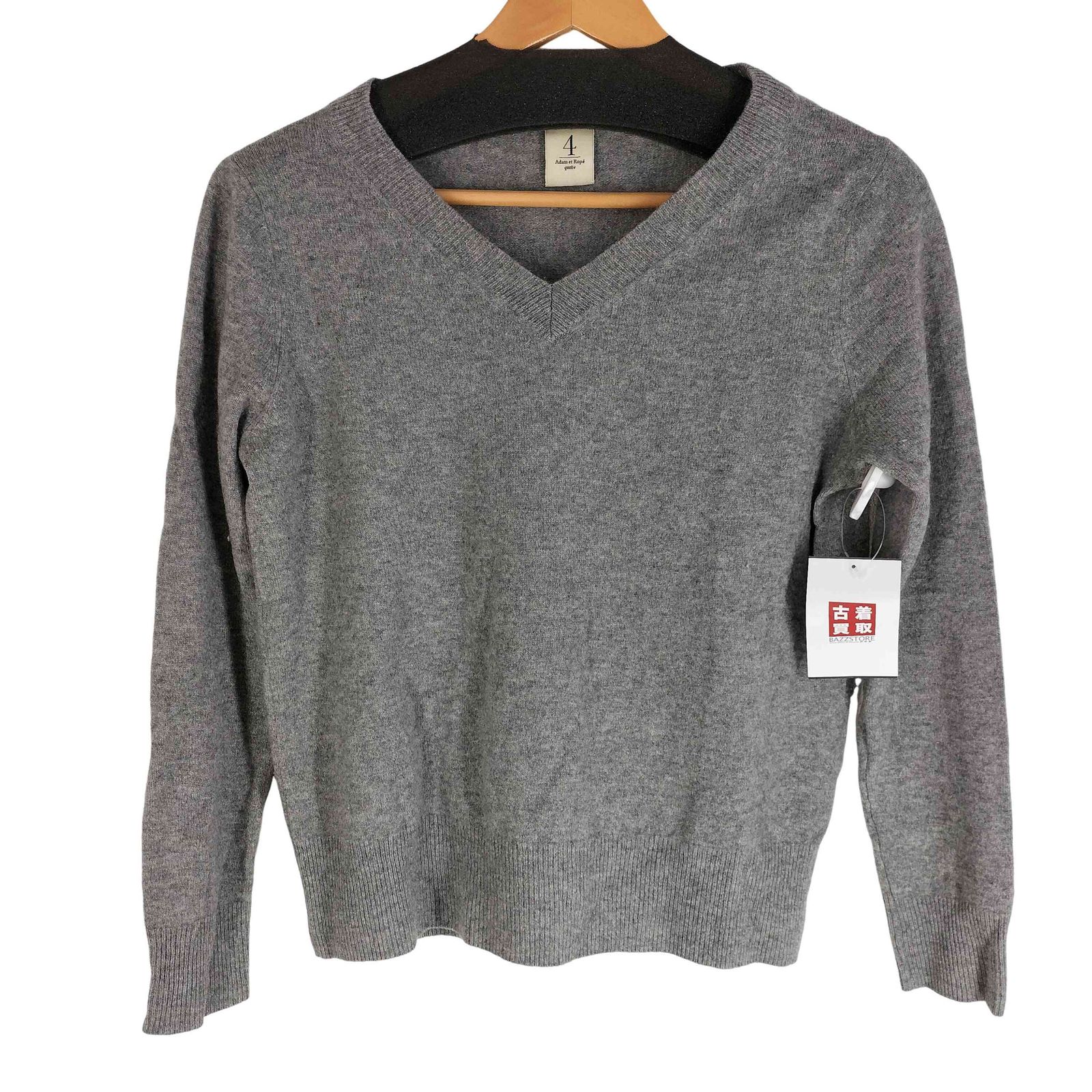 アダムエロペ Adam et Rope カシミヤ混Vネックニット レディース