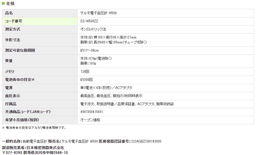 メーカー保証付き ES-W500ZZ