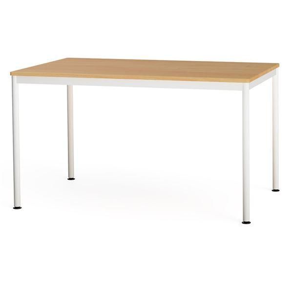 フラットテーブル 約120x75cm FDF-1275KMW オーク／ホワイト 組立品 約120x75cm フラットテーブル オーク／ホワイト [W1200ｘD750ｘH700mm] FDF フラットテーブル120×75cm／オーク／ブラック