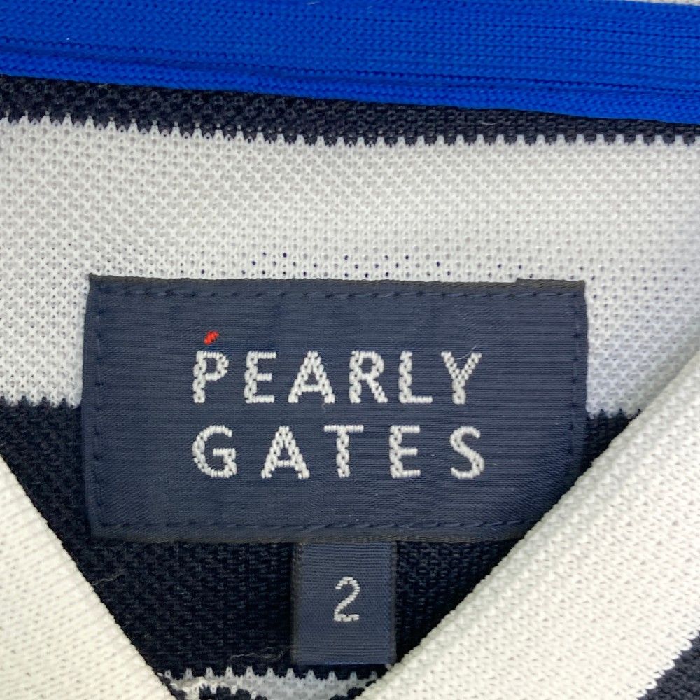 パーリーゲイツ　ボーダーポロシャツサイズ2 サイズ：2 PEARLY GATES パーリーゲイツ ノースリーブポロシャツ
