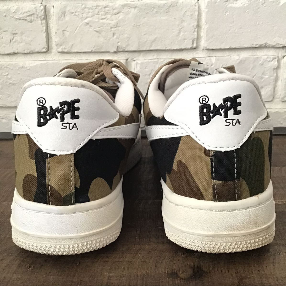 Canvas × レザー BAPESTA スニーカー 27cm US9 1st camo a bathing ape 