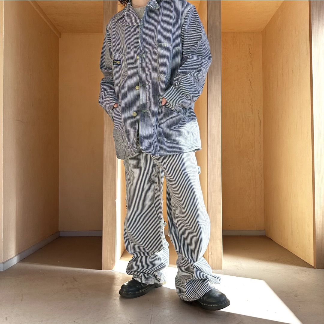 OshKosh ヒッコリーカバーオールビッグサイズ50s