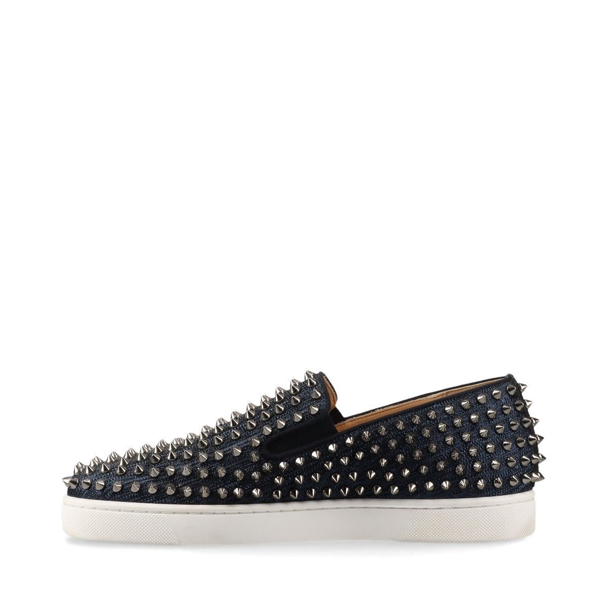 Christian Louboutin クリスチャンルブタン スタッズ スパイク スリッポン ラメファブリック  PIK BOAT FLAT   キャンバス スニーカー Christian Louboutin クリスチャンルブタン スタッズ スパイク
