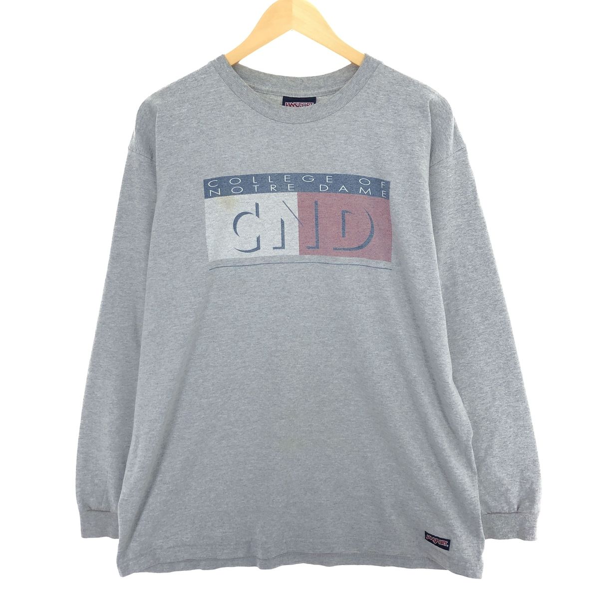 古着 90年代 ジャンスポーツ JANSPORT ロングTシャツ ロンT USA製 メンズL ヴィンテージ/eaa454805