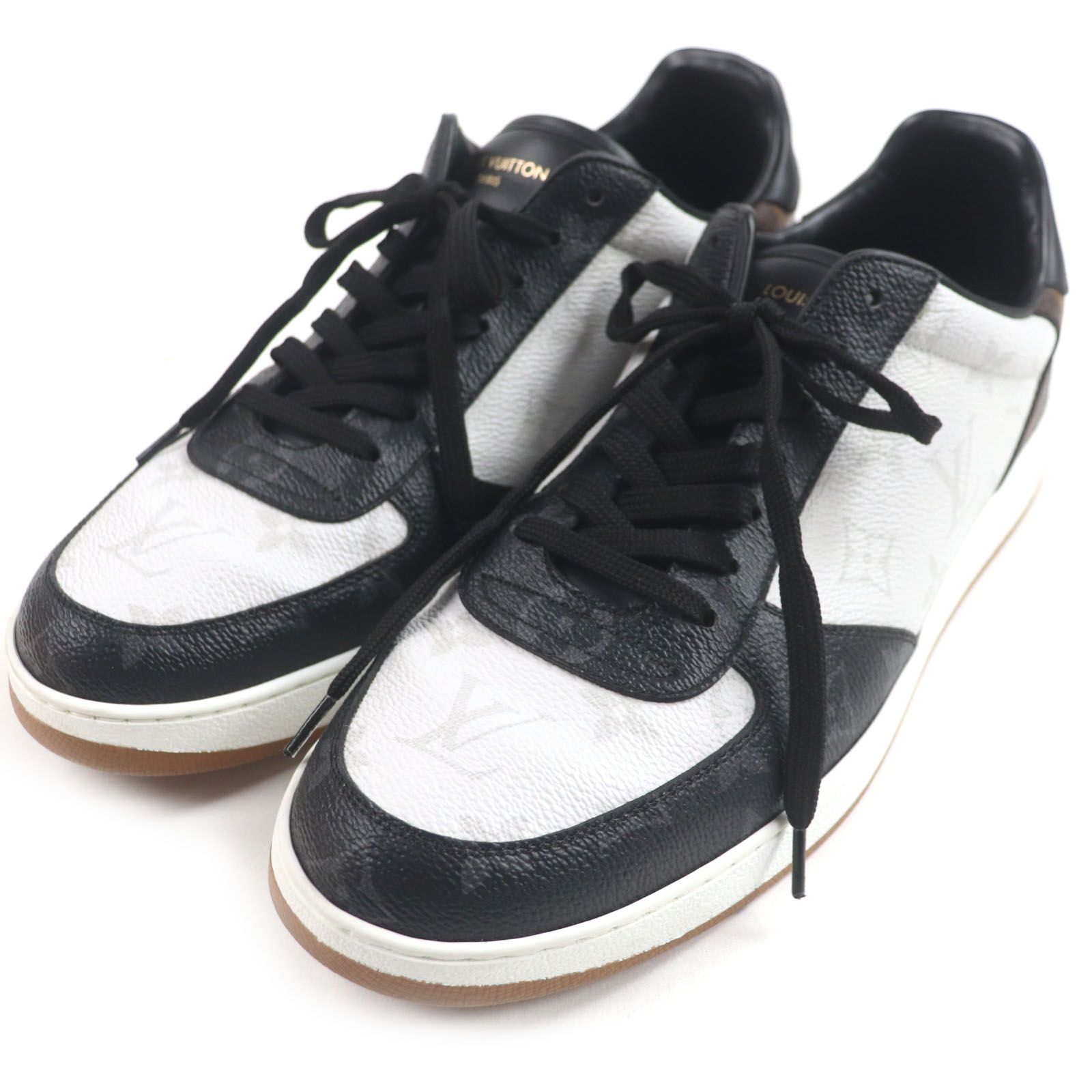 ルイヴィトン リヴォリライン モノグラム レザー ローカットスニーカー ホワイト 美品▽LOUIS VUITTON ルイヴィトン リヴォリ ライン モノグラム