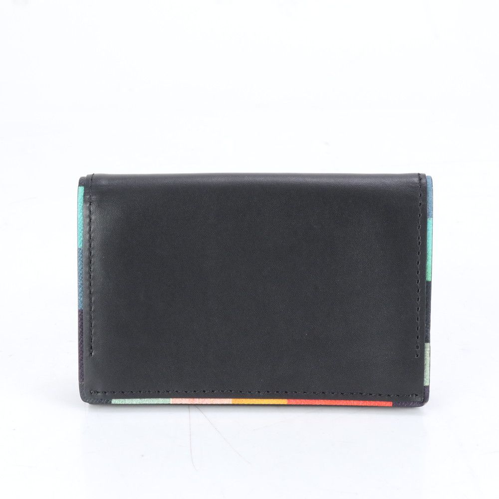 ポールスミス 名刺入れ カードケース レザー マルチカラー 極美品 ブラック Paul Smith ポールスミス PAUL SMITH カードケース 名刺入れ 二