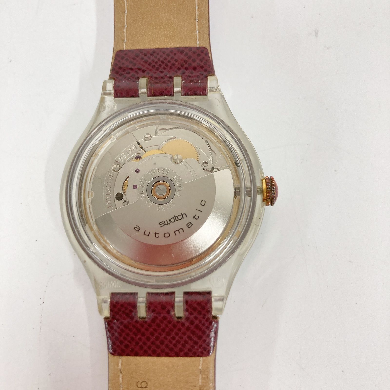 稼動品】SWATCH スウォッチ 23石 スケルトン AUTOMATIC腕時計【時計 