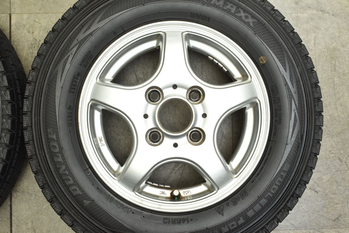 その他 miri. バリ溝】Eruvova 12in 4.00B +42 PCD100 ダンロップ ウィンター