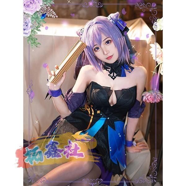 原神 げんしん 刻晴 コスプレ衣装 イベント ゲーム 仮装 コスチューム 大人 ccosplay衣装 服 フルセット