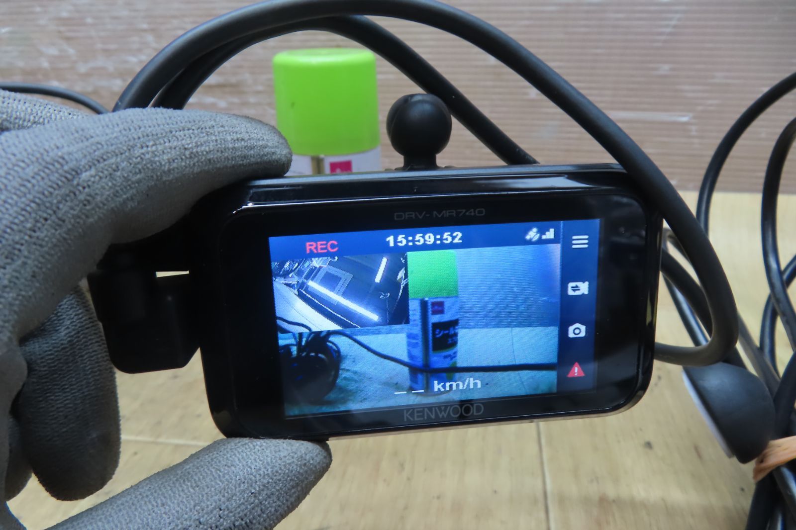 2020年製 動作保証付 F4334|ケンウッド DRV-MR740 前後2カメラ|フロント|リア|ドライブレコーダー|ドラレコ 8GB|SDカード付 駐車監視 シガー