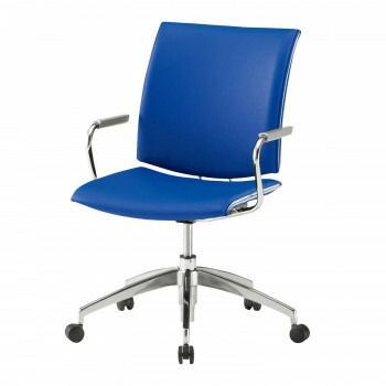 藤沢工業 TOKIO ミーティングチェア FMP-5AL-S インディゴブルー レザー