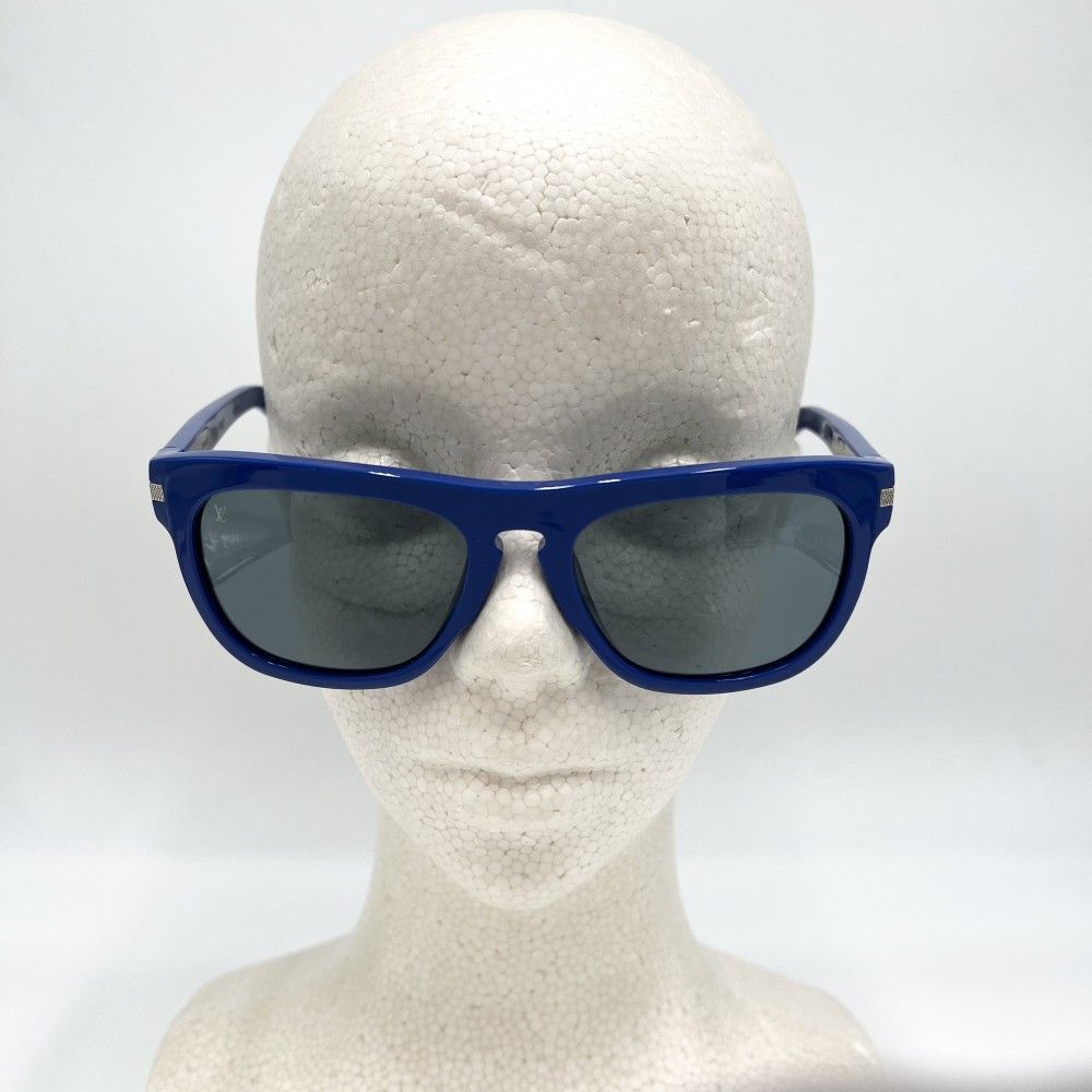 ルイヴィトン サングラス メンズ ダミエ ポゼッションPM ファッションアイテム 眼鏡 LOUIS VUITTON Z0563E プラスチック ブルー 青 シルバー金具 品