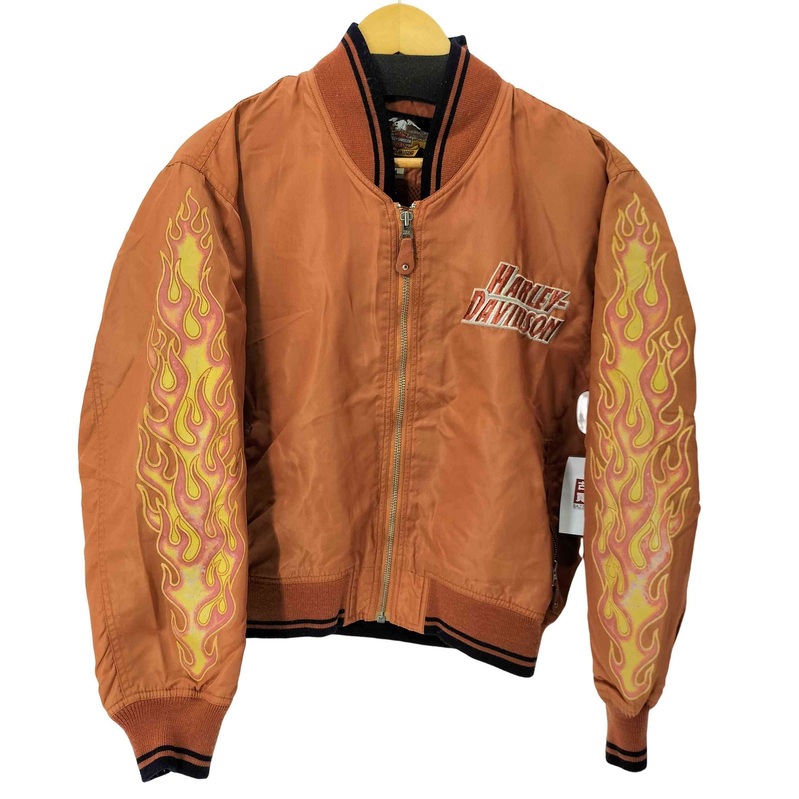 ハーレーダビッドソン HARLEY-DAVIDSON 90-00S ファイヤーパターンデザインブルゾン メンズ import：M 