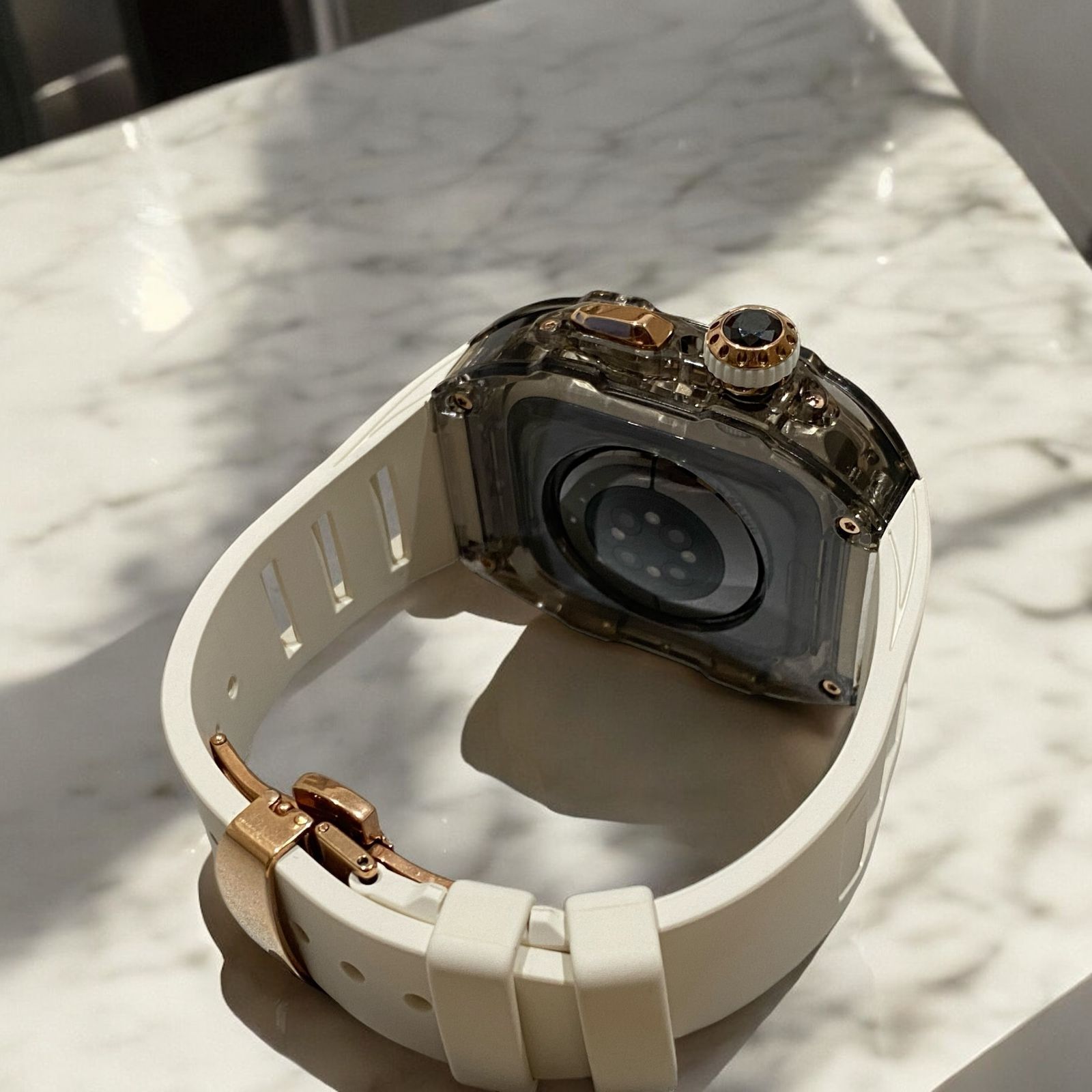 AppleWatch ラバーバンドカバー　アップルウォッチベルト44mm45mm Amazon | 【高級アップルウォッチ対応互換品バンド カバーセット