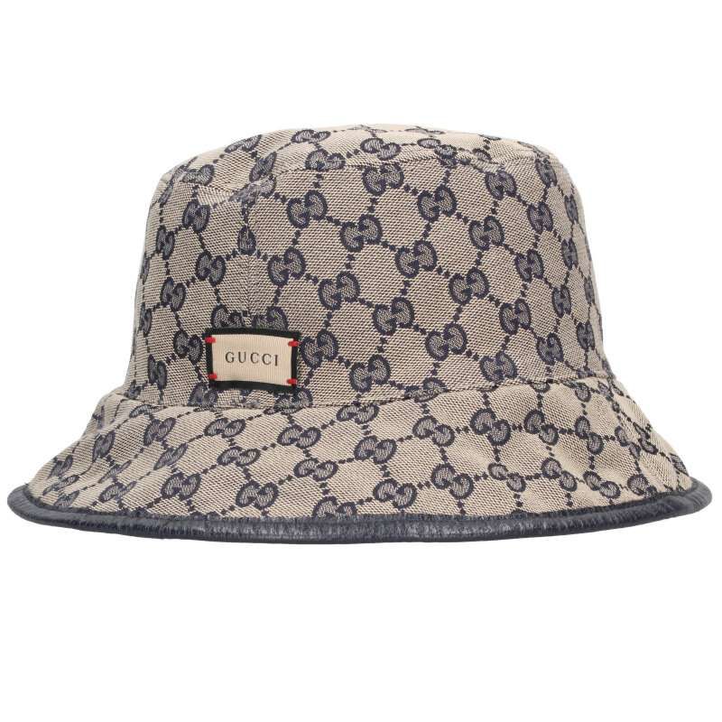 GUCCI☆リバーシブル GG ハット 700851 ショッパー付き グッチ 700851 GGキャンバスホースビットリバーシブルバケット