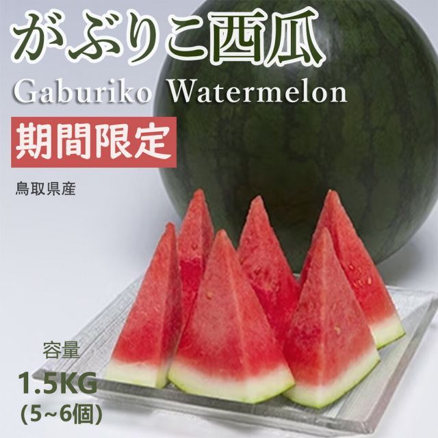 夏ギフト お中元 くだもの フルーツ スイカ 鳥取県産 がぶりこ西瓜 1玉 約6 7Kg 大切な方への贈り物に 日頃の感謝の気持ちを込めて 鳥取が誇る夏の味覚 夏の味覚 すいか 果物ギフト 冷蔵配送 お取り寄せグルメ