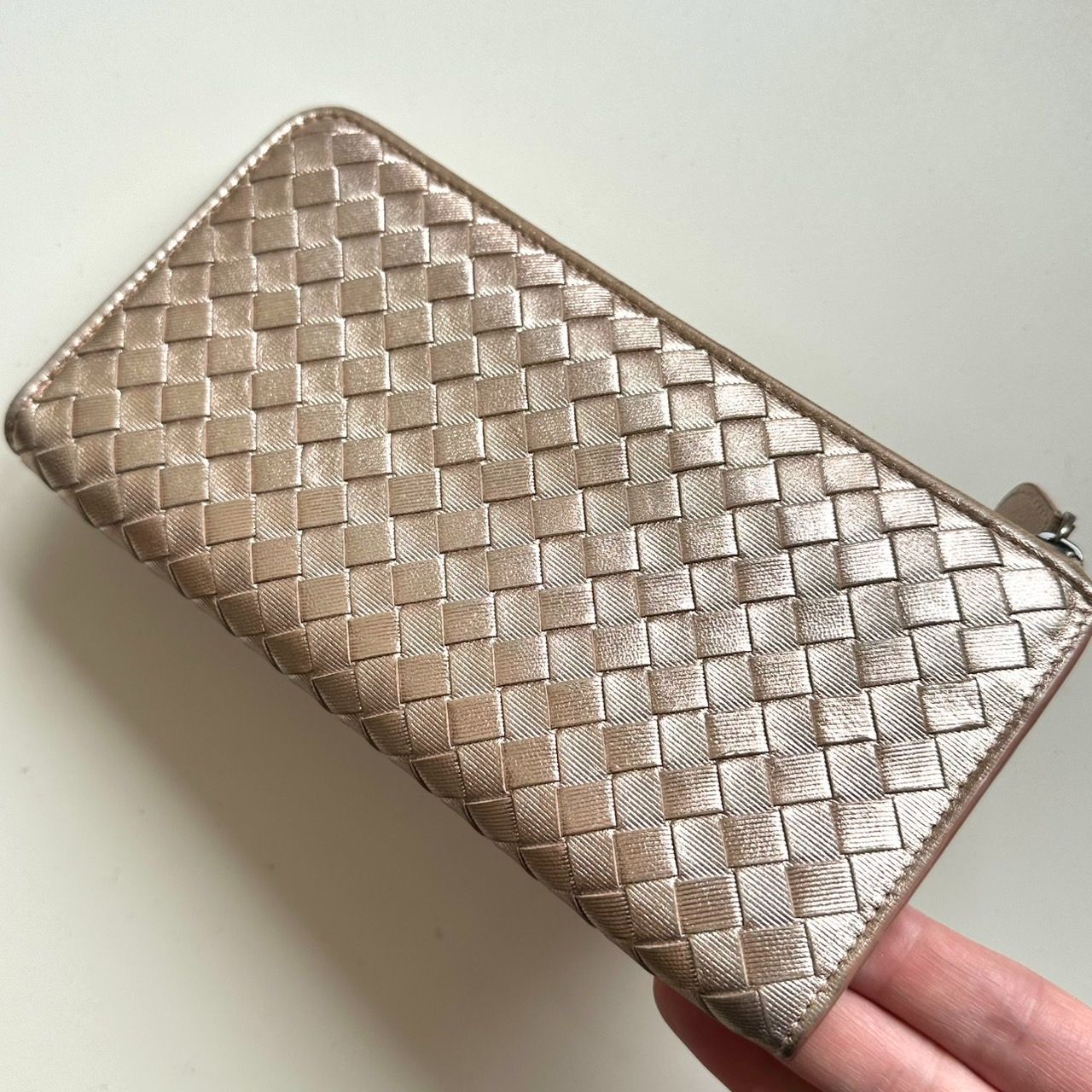 ボッテガヴェネタ BOTTEGA VENETA 長財布 イントレチャート ピンク