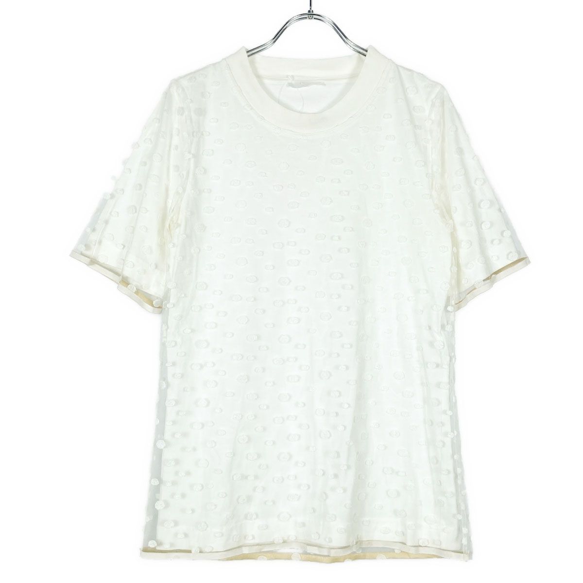 Chloe クロエ 13AW チュールドットTシャツ ホワイト S - メルカリ