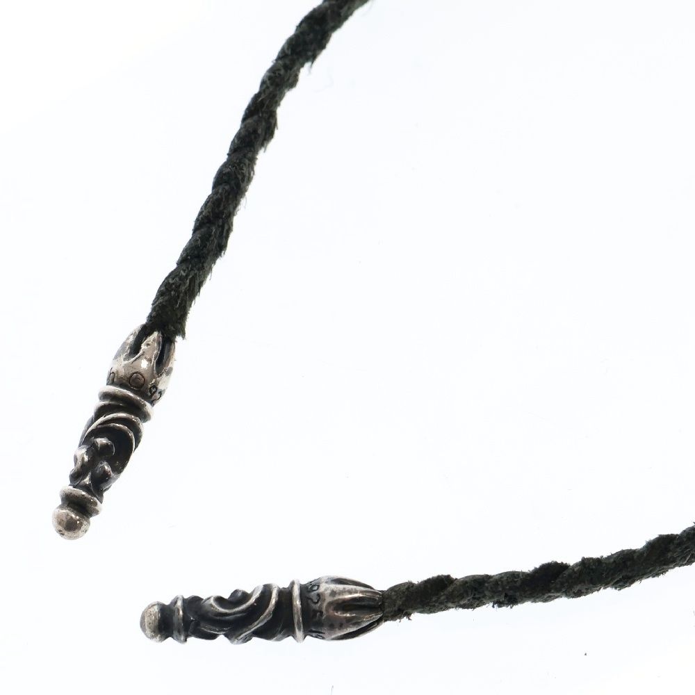 クロムハーツ LEATHER BRAID/スクロールレザーブレード シルバー