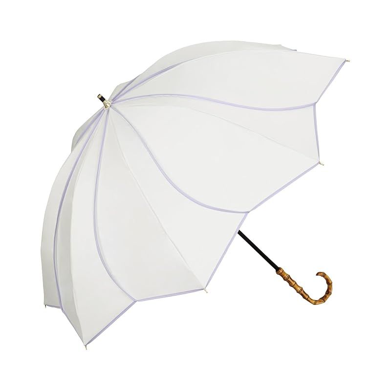 Wpc. 最強の日傘 UVO ウーボ 長傘 8K フローラル オフ 遮光率＆UVカット率 |UPF50＋|遮熱|晴雨兼用 親骨55cm 軽い 大きい 丈夫 通勤 通学 旅行 レディース 女性 バンブー 持ち手 おしゃれ 可愛い UVO8K-05