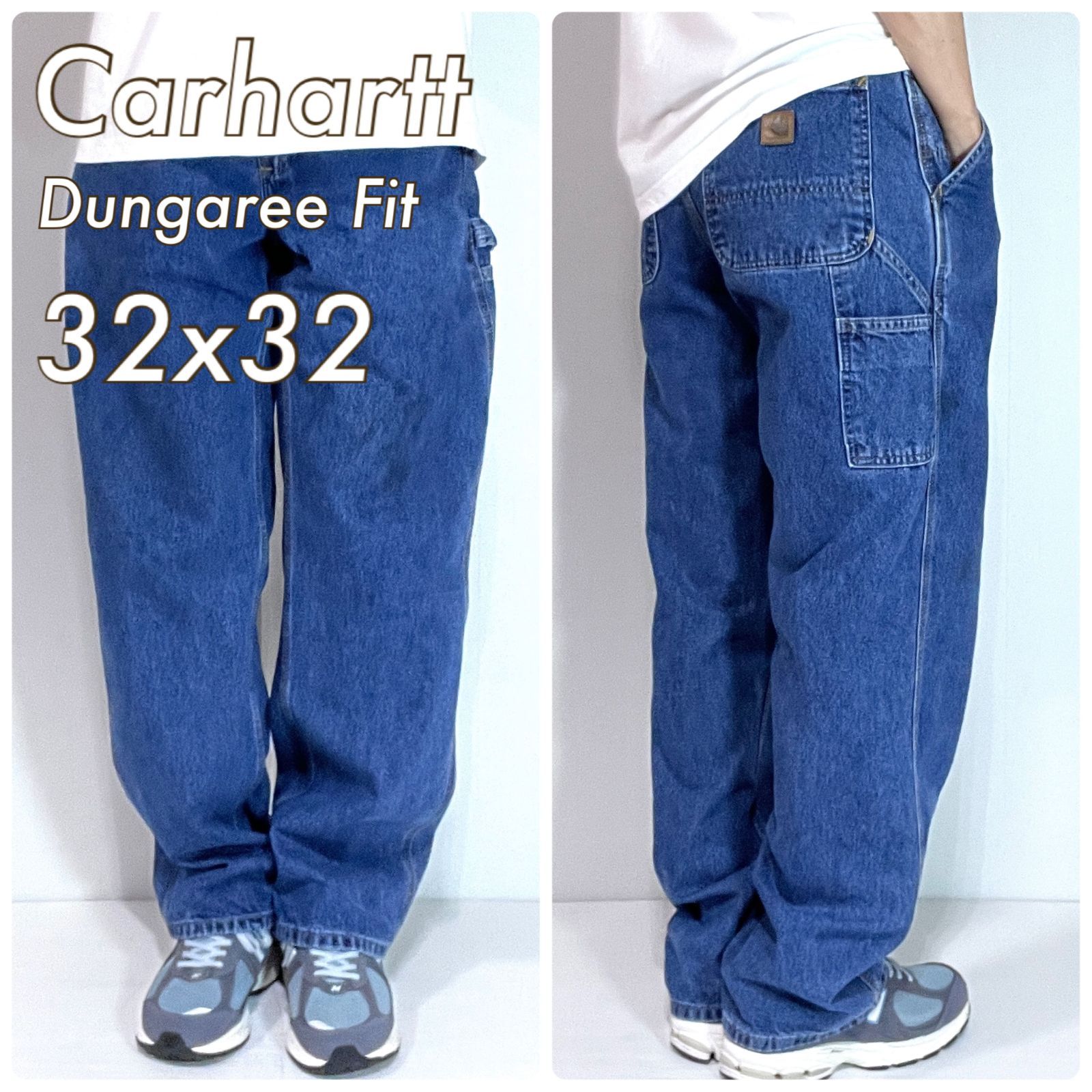 USA製】カーハート ダブルニー W32 L32 ダンガリーフィット ブラック