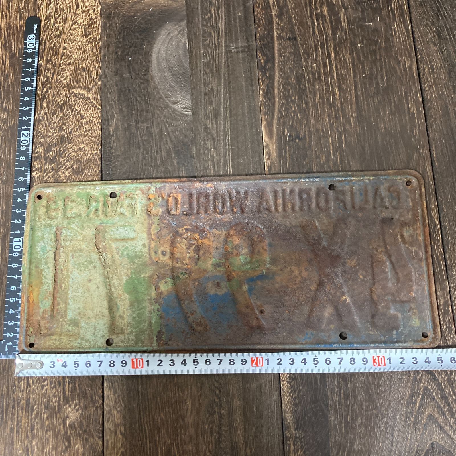 レトロ ビンテージ 1939年製 CALIFORNIAWORLD’SFAIR カリフォルニアワールドフェア ナンバープレート レトロ ビンテージ 1939年製 CALIFORNIAWORLD'SFAIR