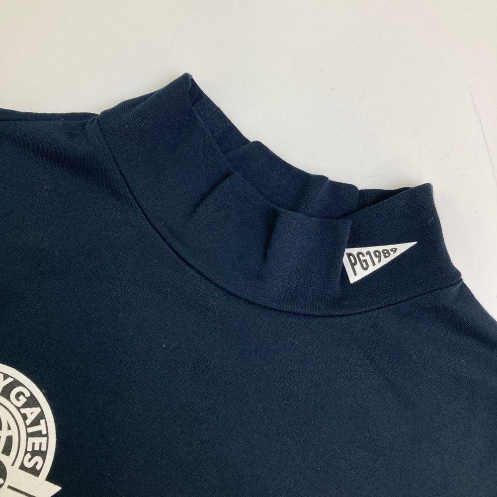 サイズ：1 PEARLY GATES パーリーゲイツ  ハイネック 半袖Tシャツ  ネイビー系 [240101479932] ゴルフウェア レディース ストスト PEARLY GATES パーリーゲイツ 半袖ハイネックTシャツ ネイビー系