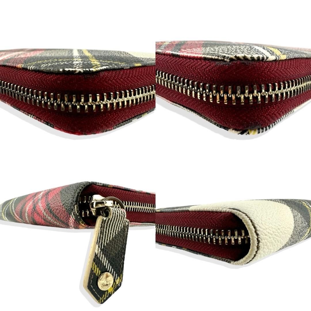 ヴィヴィアンウエストウッド Vivienne　ラウンドファスナー長財布　チェック ヴィヴィアンウエストウッド Vivienne ラウンドファスナー長財布