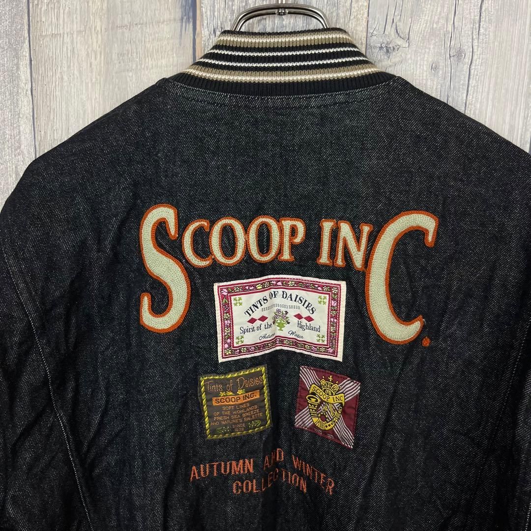 OLD Scoop 90s スクープ 日本製 ブラック デニム ジャケット M - メルカリ