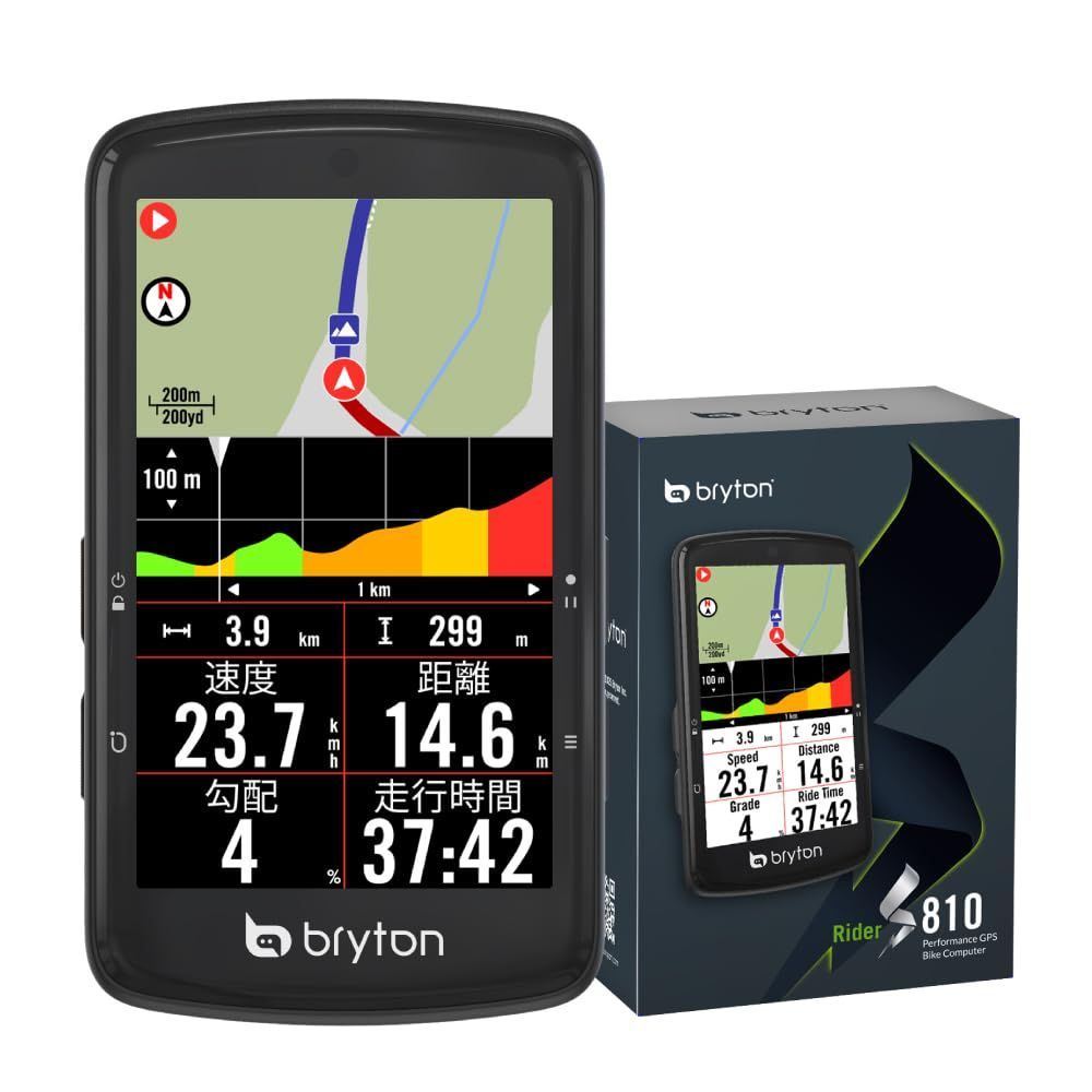 数量 Rider Bryton S810 本体のみ ｜GPSサイクルコンピューター 3.5インチカラータッチスクリーン ブライトン 最大50時間駆動 地図表示＆ナビ機能 Bluetooth＆ANT 対応