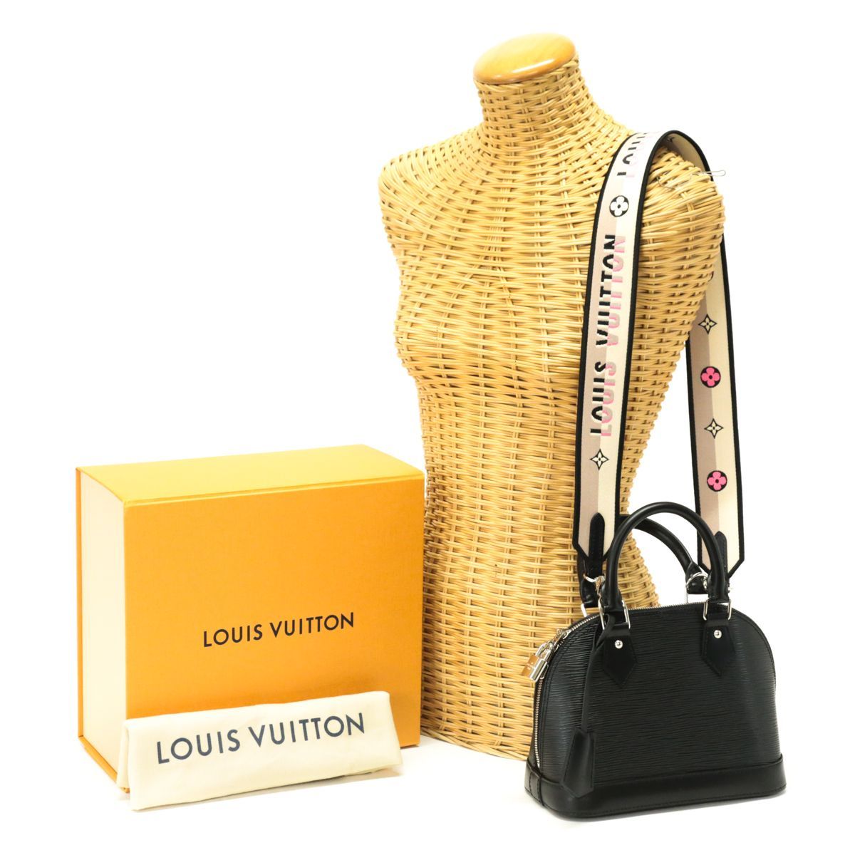 ■□ ルイ ヴィトン LOUIS VUITTON アルマ ノワール ハンドバッグ型崩れ角スレがあります