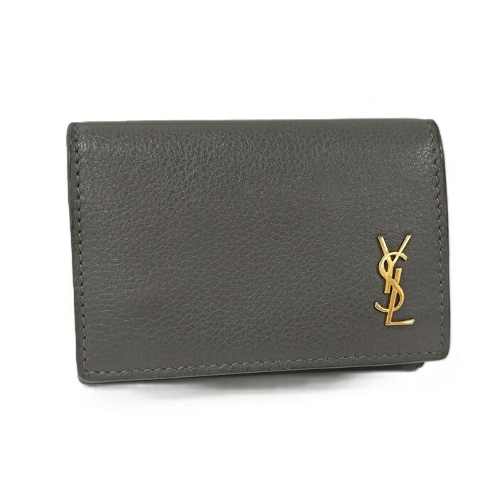 SAINT LAURENT 三つ折り財布 グレー　オリガミ 楽天市場】【新品】 サンローラン 三つ折り財布 オリガミ
