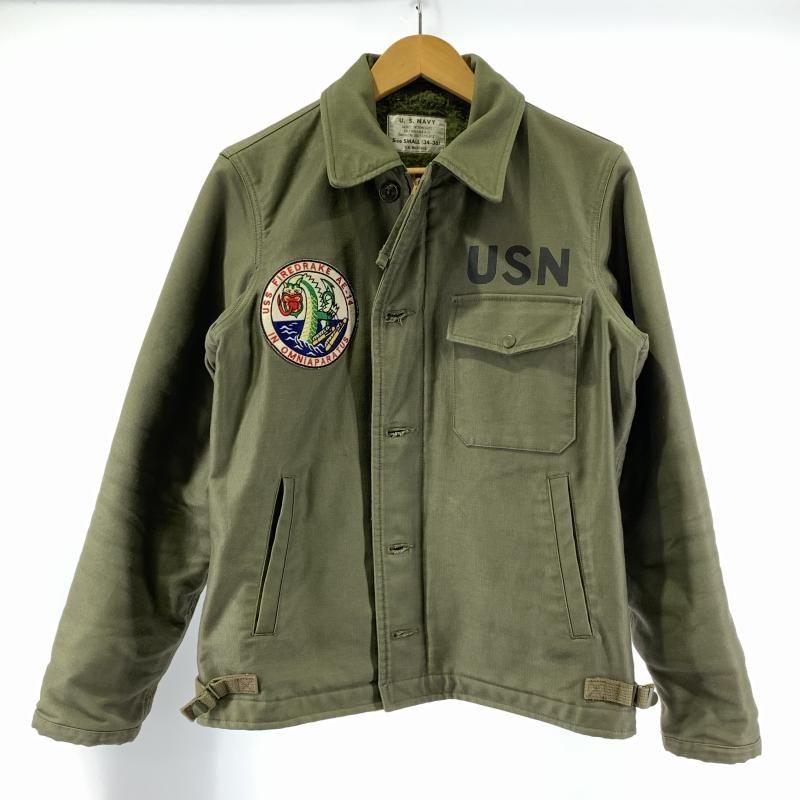 THE REAL McCOYS U.S.NAVY A-2 フライトジャケット サイズS DSA-1-1235-64-C カーキ リアルマッコイズ 19